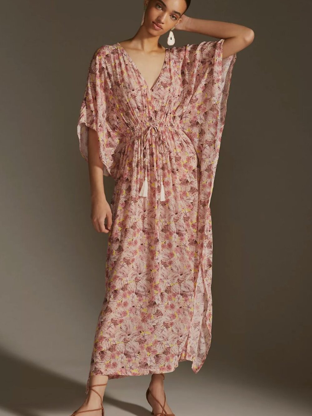 Rujuta Sheth Anthropologie | Shell Print Kaftan Dress